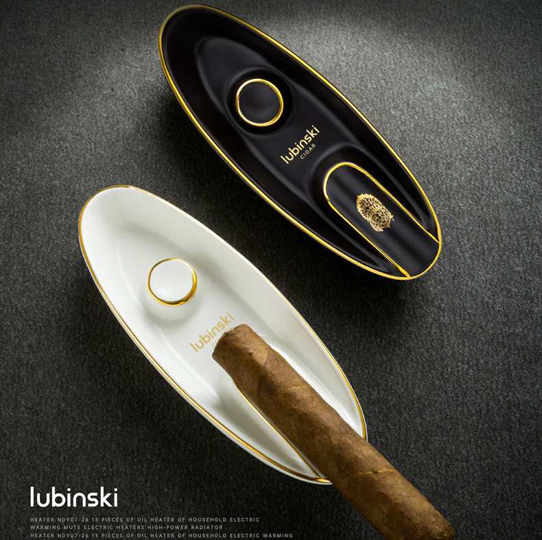 Gạt tàn xì gà sứ 1 điếu Lubinski YJA 20009
