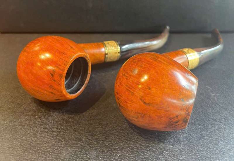 Tẩu hút cigar và thuốc sợi gỗ thạch nam cán sừng TS29