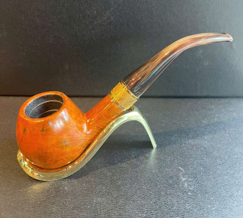 Tẩu hút cigar và thuốc sợi gỗ thạch nam cán sừng TS29