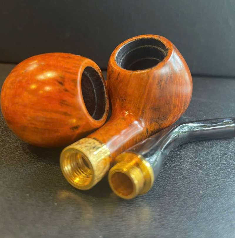 Tẩu hút cigar và thuốc sợi gỗ thạch nam cán sừng TS29