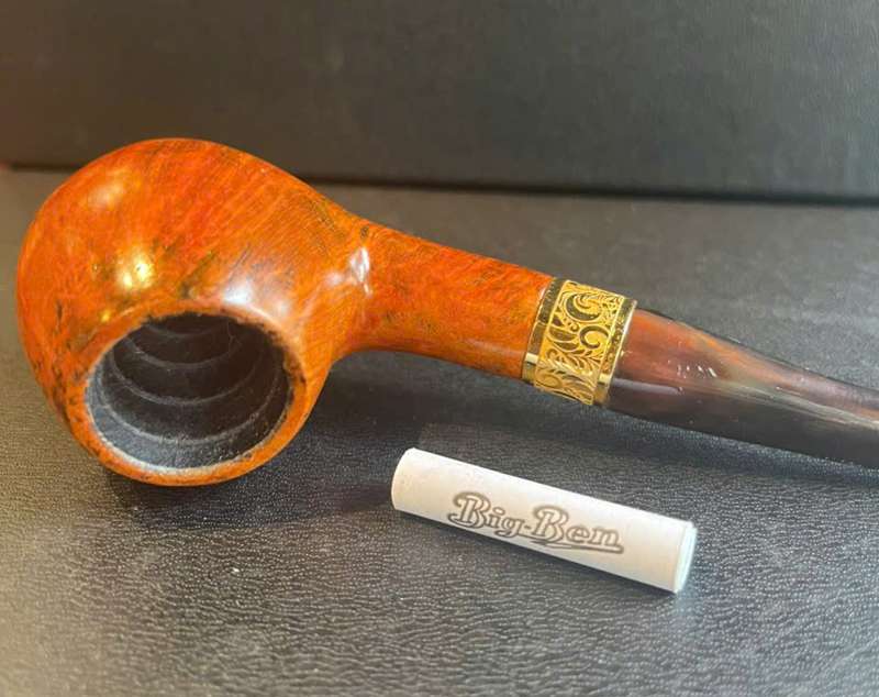 Tẩu hút cigar và thuốc sợi gỗ thạch nam cán sừng TS29