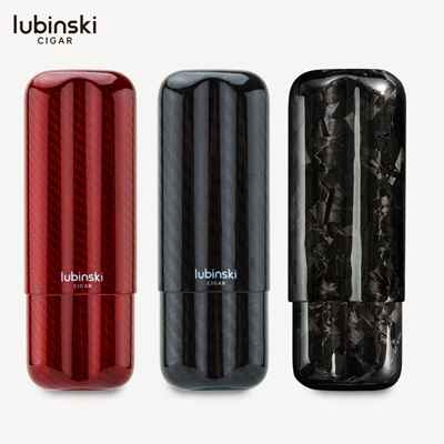 Ống đựng cigar carbon 2 điếu Lubinski YJA-70003